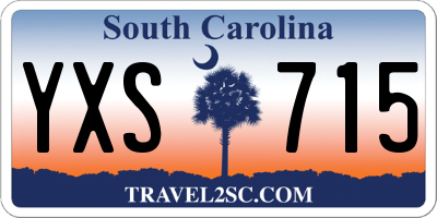 SC license plate YXS715
