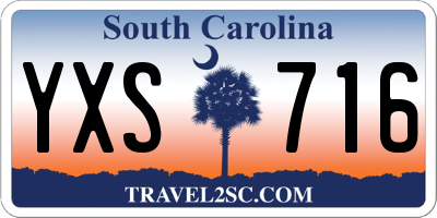 SC license plate YXS716