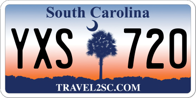 SC license plate YXS720