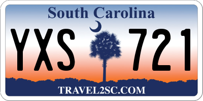 SC license plate YXS721