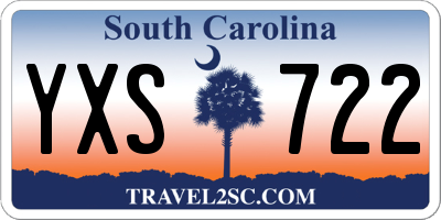 SC license plate YXS722