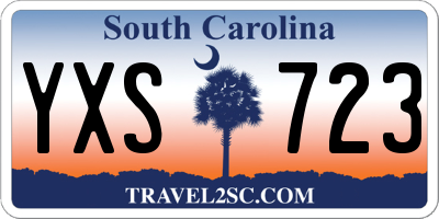 SC license plate YXS723