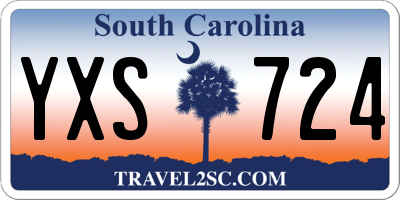 SC license plate YXS724