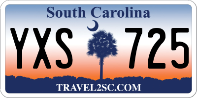 SC license plate YXS725