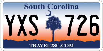 SC license plate YXS726