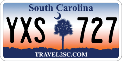 SC license plate YXS727
