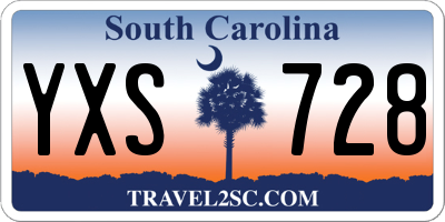 SC license plate YXS728