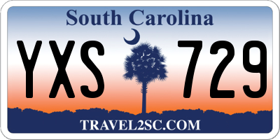 SC license plate YXS729
