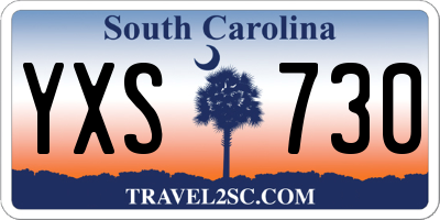 SC license plate YXS730