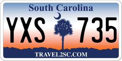 SC license plate YXS735