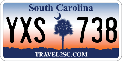 SC license plate YXS738