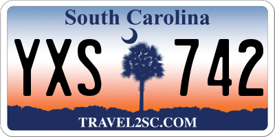 SC license plate YXS742