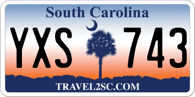 SC license plate YXS743
