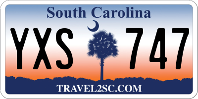 SC license plate YXS747