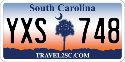 SC license plate YXS748