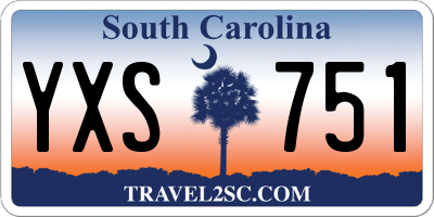 SC license plate YXS751