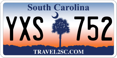 SC license plate YXS752