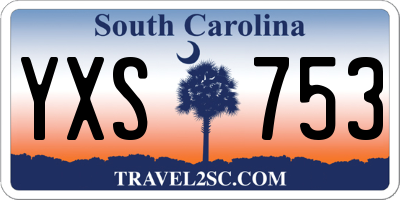 SC license plate YXS753