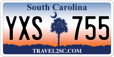 SC license plate YXS755