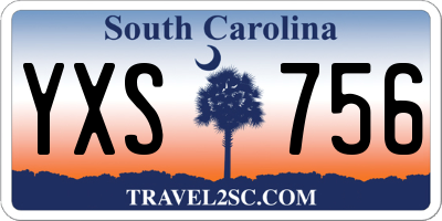 SC license plate YXS756
