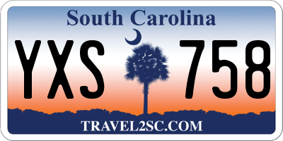 SC license plate YXS758