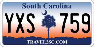 SC license plate YXS759