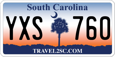 SC license plate YXS760