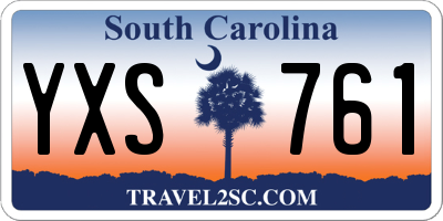 SC license plate YXS761