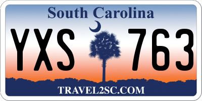SC license plate YXS763