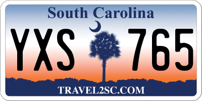 SC license plate YXS765