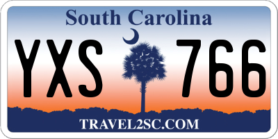 SC license plate YXS766