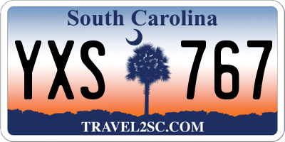 SC license plate YXS767