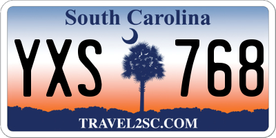 SC license plate YXS768