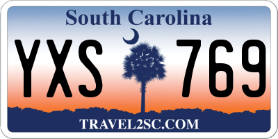 SC license plate YXS769