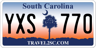SC license plate YXS770
