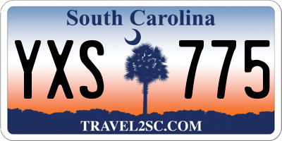 SC license plate YXS775