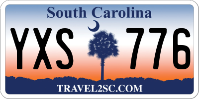 SC license plate YXS776