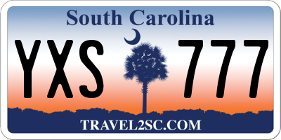 SC license plate YXS777