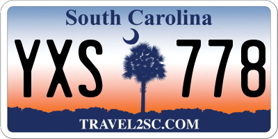 SC license plate YXS778