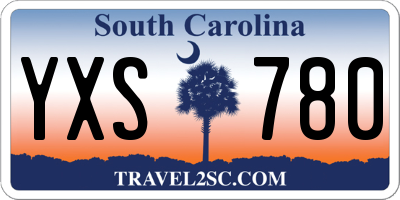 SC license plate YXS780