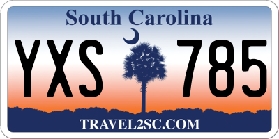SC license plate YXS785