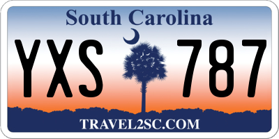 SC license plate YXS787
