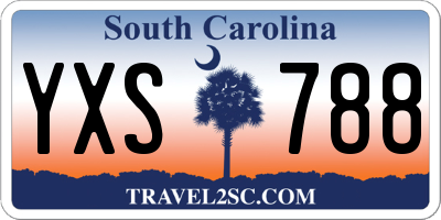 SC license plate YXS788