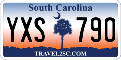 SC license plate YXS790