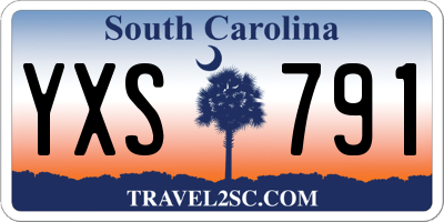 SC license plate YXS791