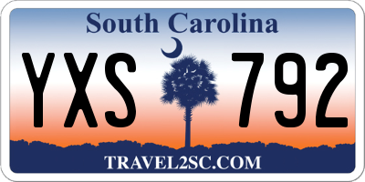 SC license plate YXS792
