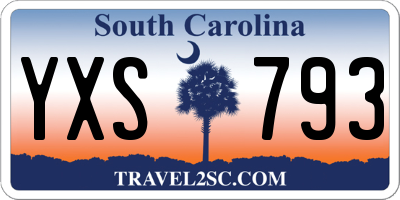 SC license plate YXS793