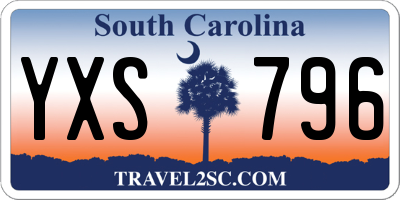 SC license plate YXS796
