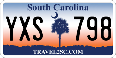 SC license plate YXS798
