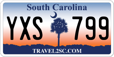 SC license plate YXS799